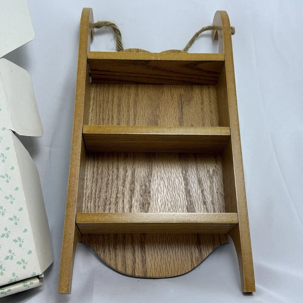 Vtg The‎ Creative Circle Happy Holidays Duck Hanging Shelf Sled